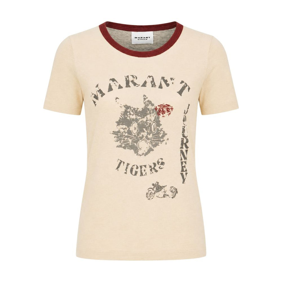 Kiliann T-Shirt - Isabel Marant Linen Beige Ready-to-wear / T-shirts
