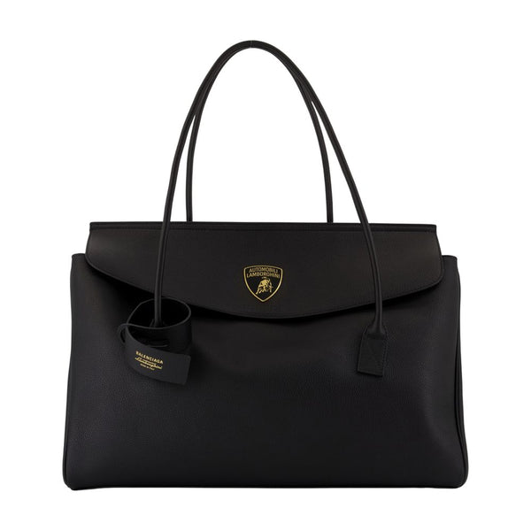 Balenciaga leather top handle bag in black