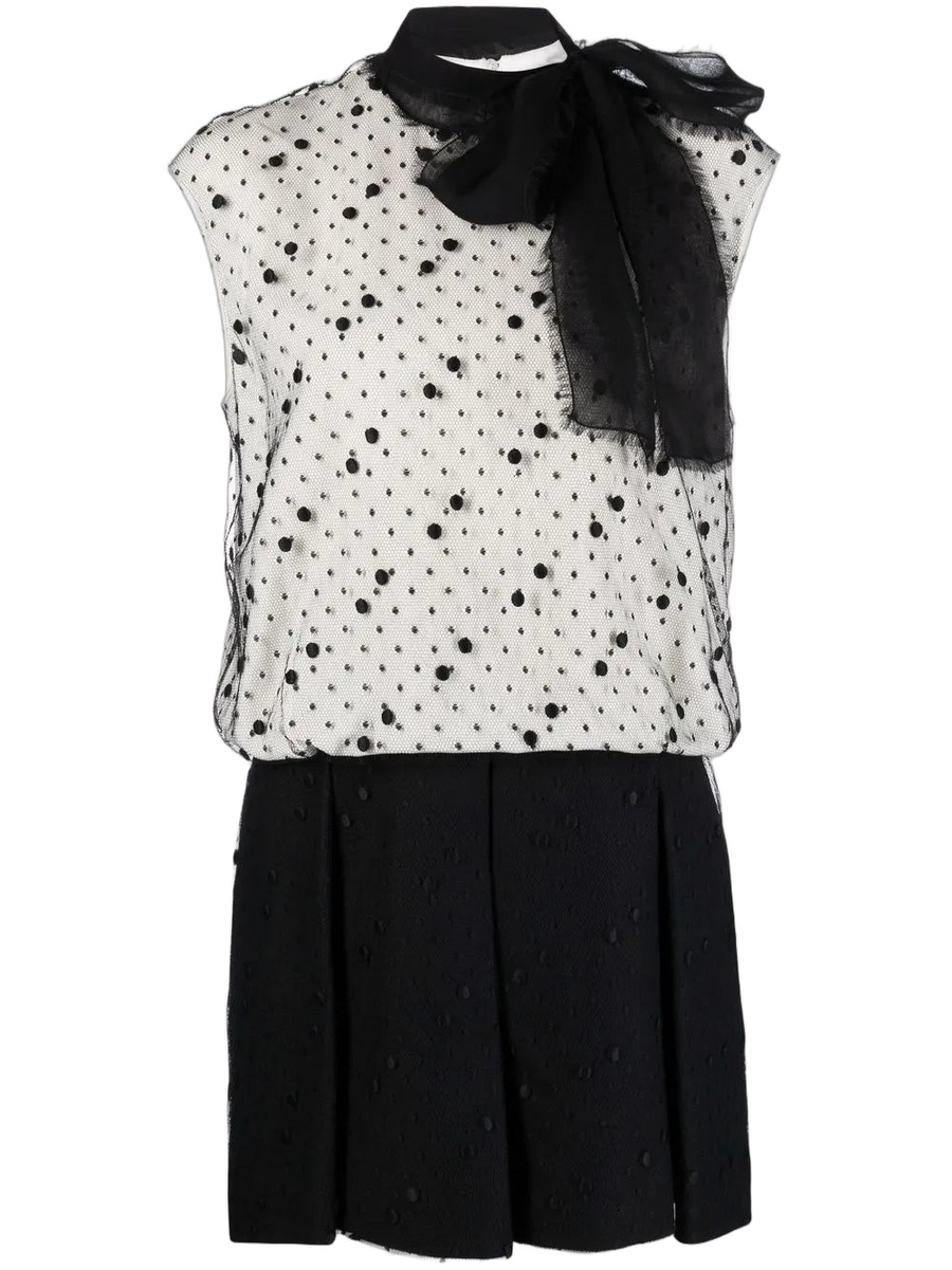 Valentino cotton blend dress in white