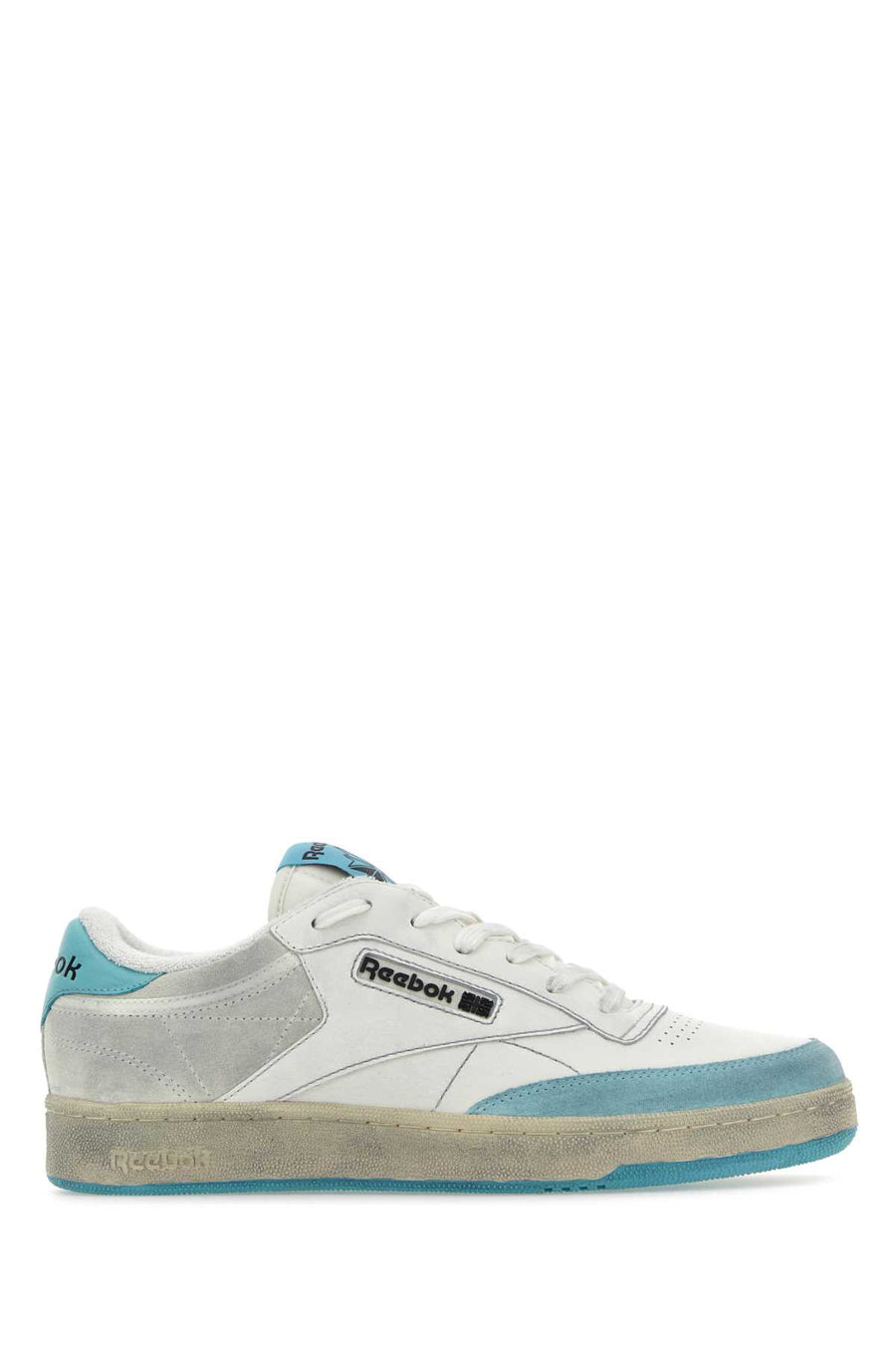 Two-Tone Leather And Suede Club C Sneakers Whiteligh