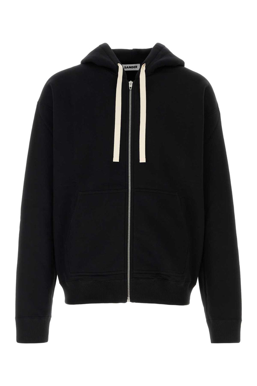 Black Cotton Sweatshirt 001 Exterior: Felpe