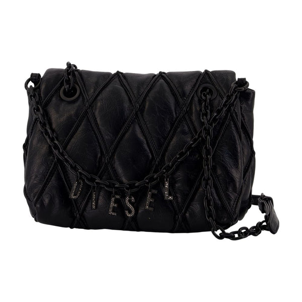 Charm-D Medium Shoulder Bag - Diesel Synthetic Leather Black Faux_leather / Shoulder-hobo-bags