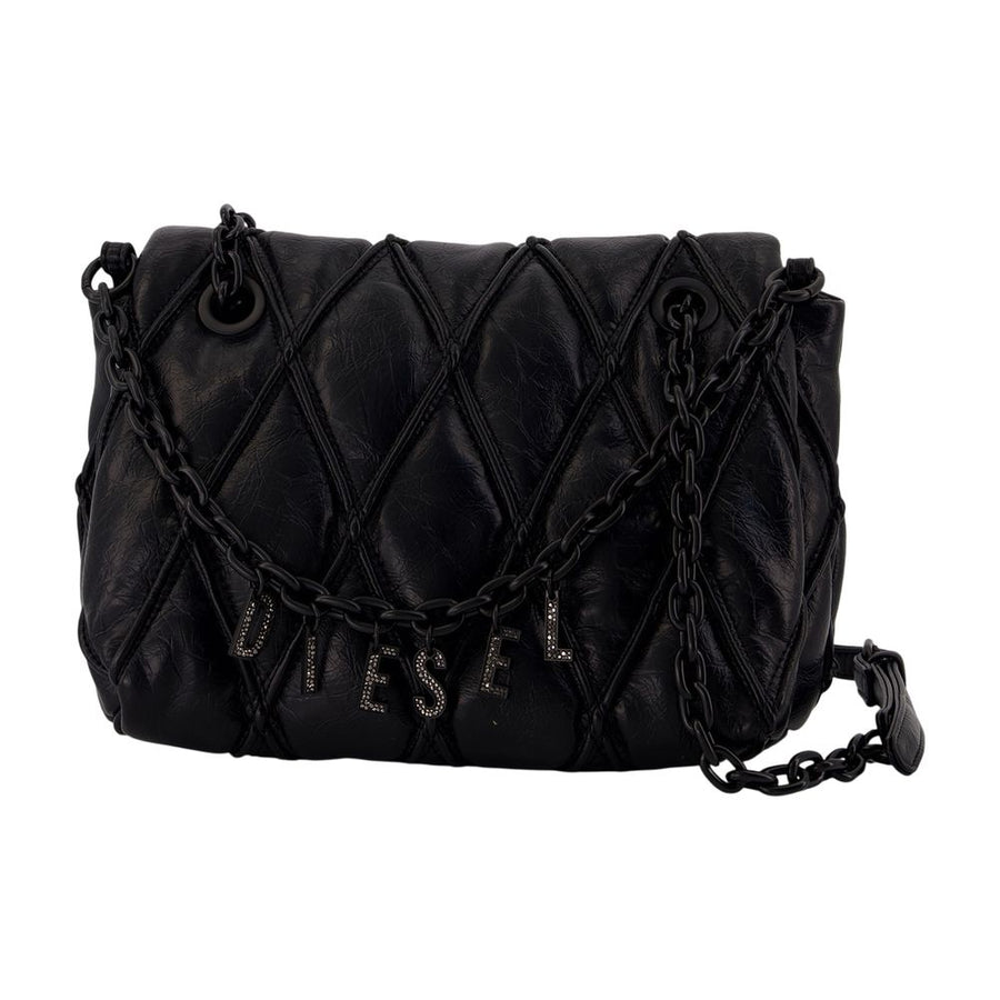 Charm-D Medium Shoulder Bag - Diesel Synthetic Leather Black Faux_leather / Shoulder-hobo-bags