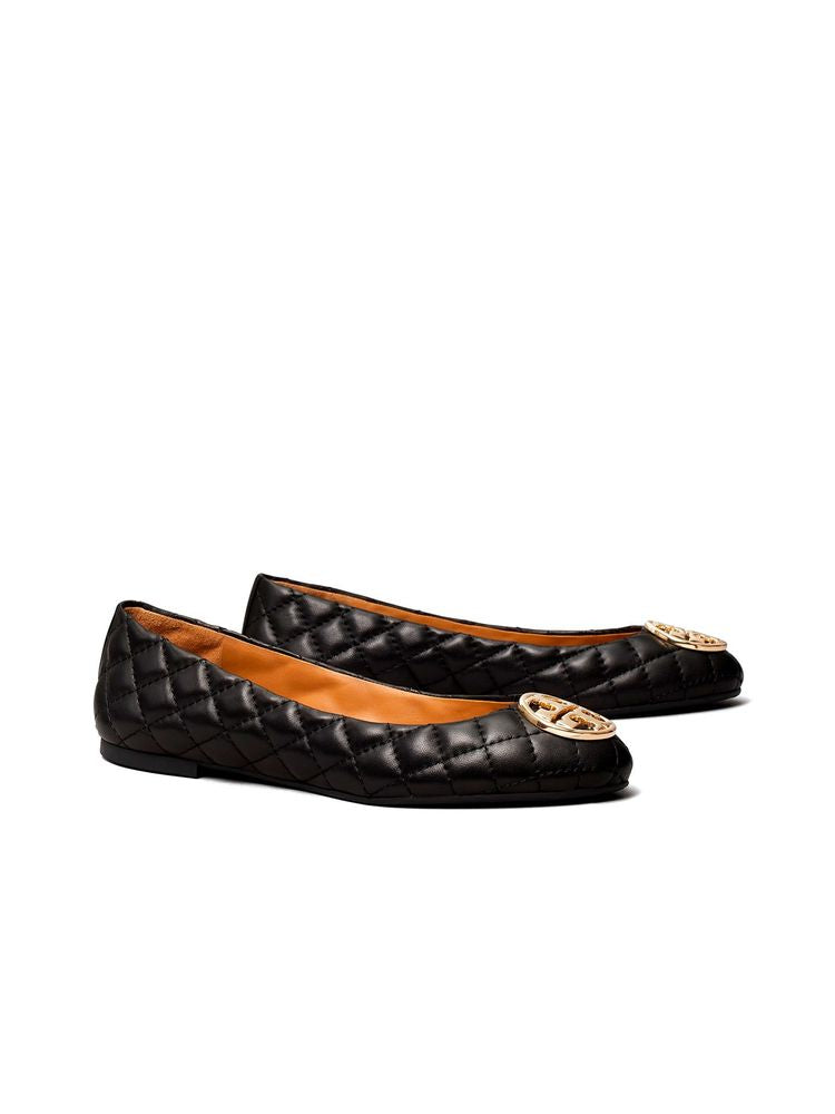 Tory Burch Ballets Black-Gold Black/gold Leather Footwear / Flats