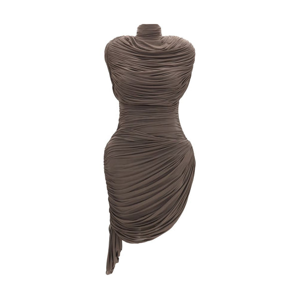 Magda Butrym 92% Cupro 8% Elastane dress in brown