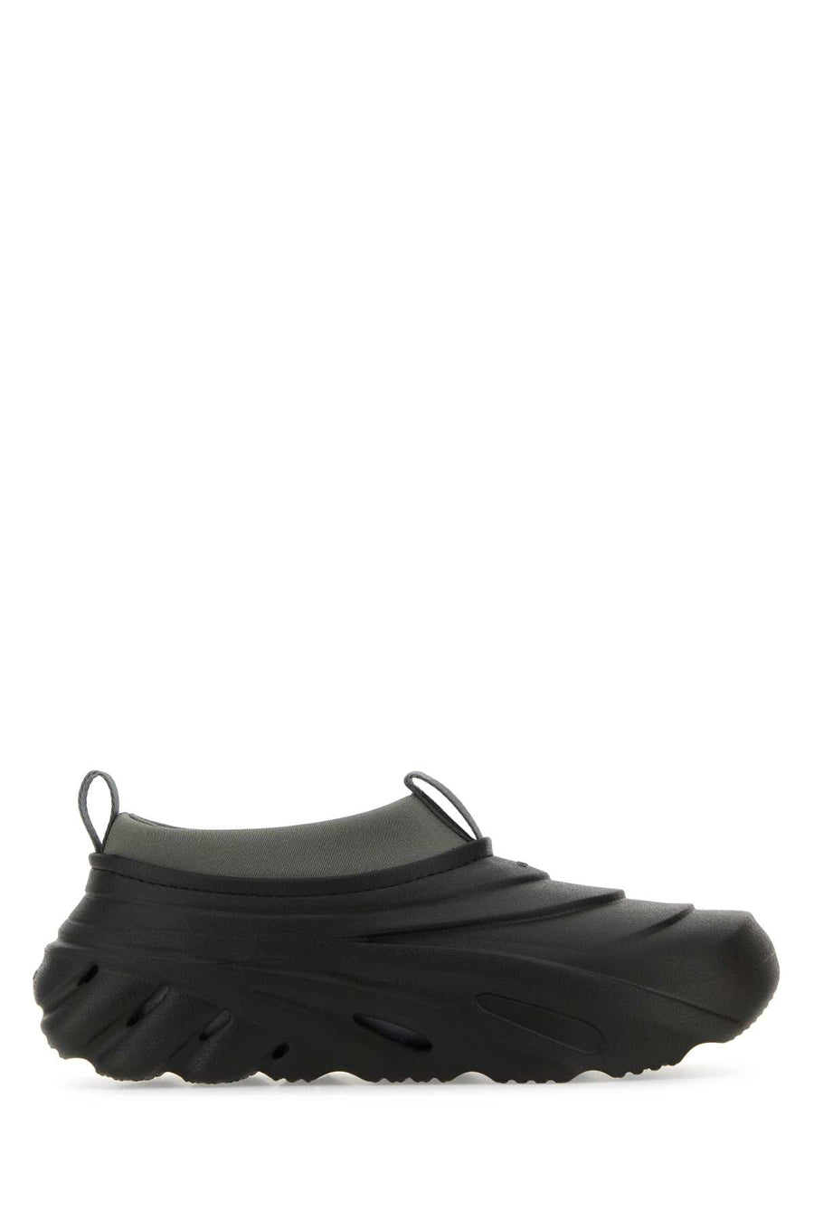 Black Rubber Echo Storm Slip Ons Midnight Sneaker