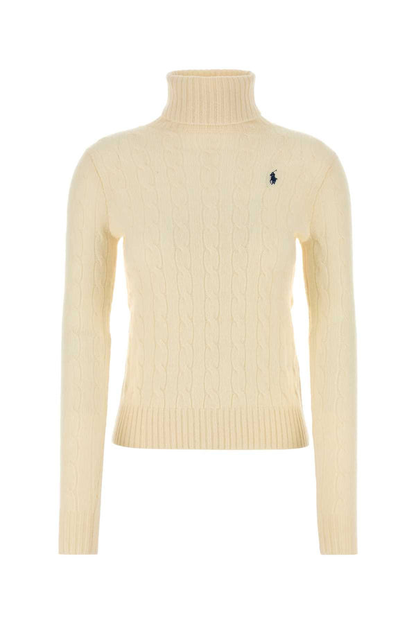Ivory Wool Blend Sweater Authenticcream Exterior: Cashmere Maglieria