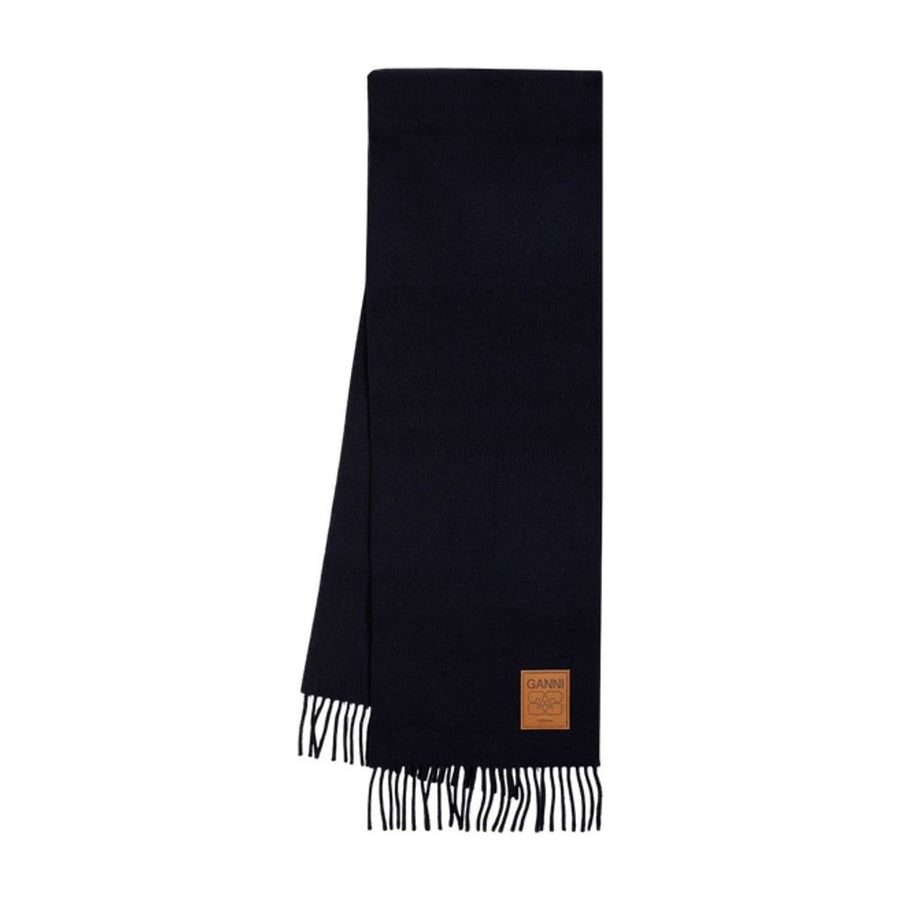 Ganni Wool scarf in black