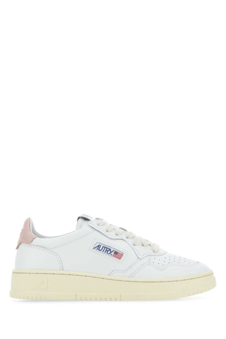 Autry Exterior: 100% Leather; Interior: 100% Fabric; Sole: Rubber sneaker in white