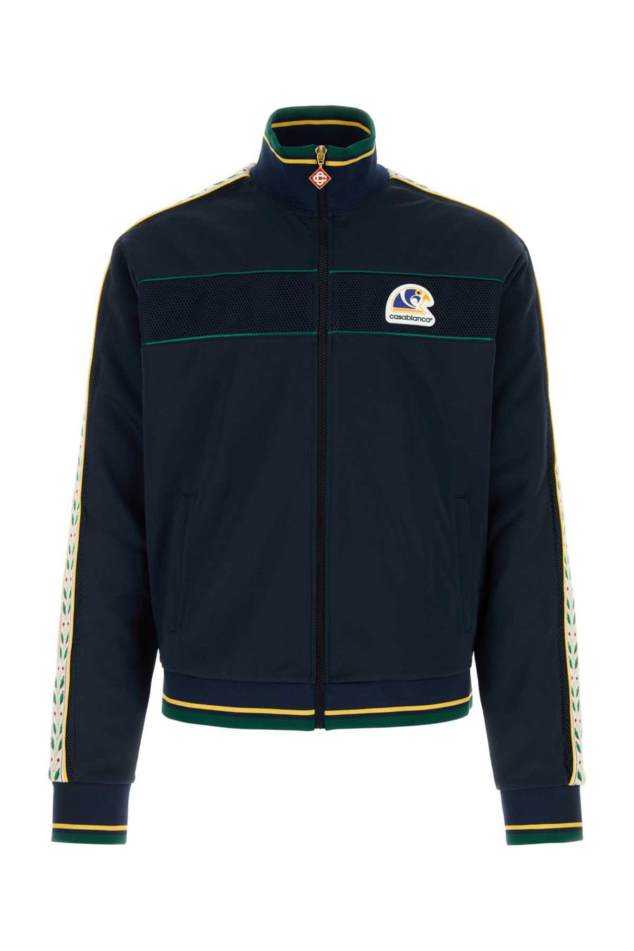Casablanca Exterior: 54% Polyester 46% Cotton; Lining: 100% Polyester sweatshirt in navy
