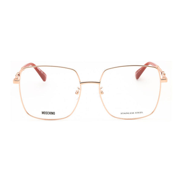 Moschino eyeglasses in rose gold