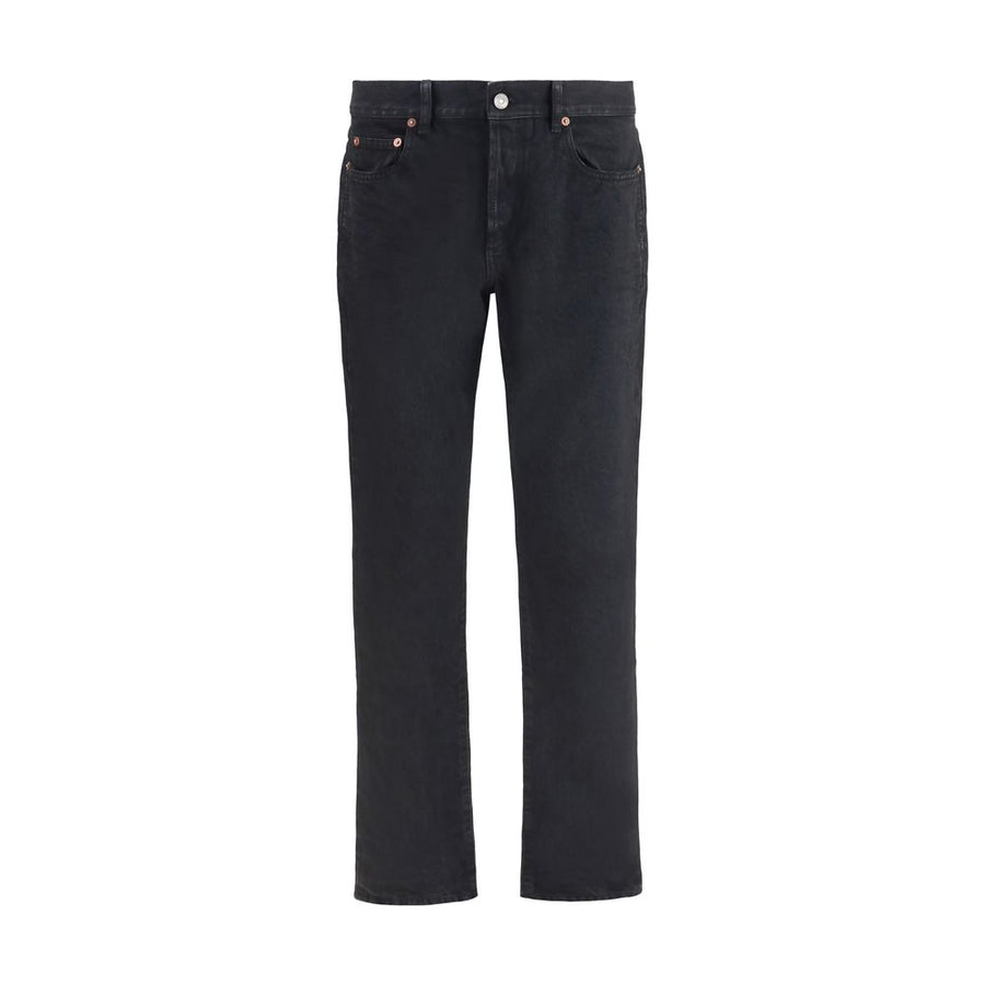 Black Cotton Slim Fit Jeans Clothing
