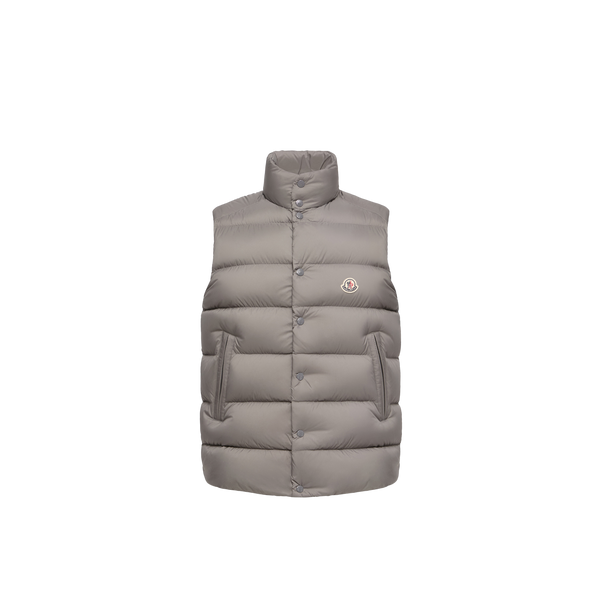 Moncler Nylon down gilet in gray