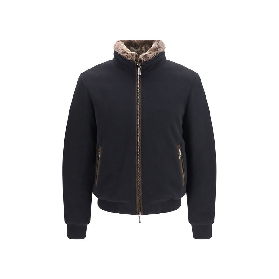 Black Cashmere Bomber Clothing