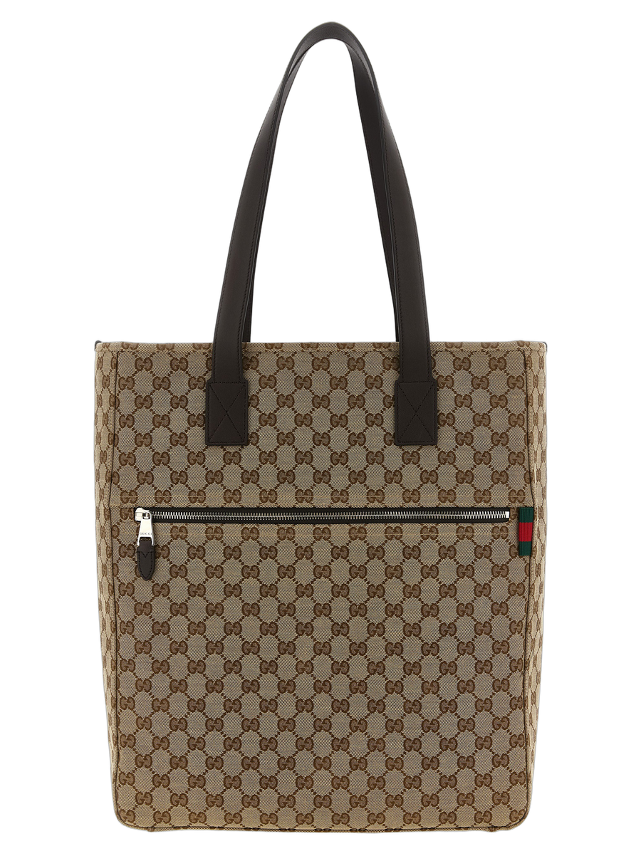 Gucci 65% polyester shoulder bag in brown