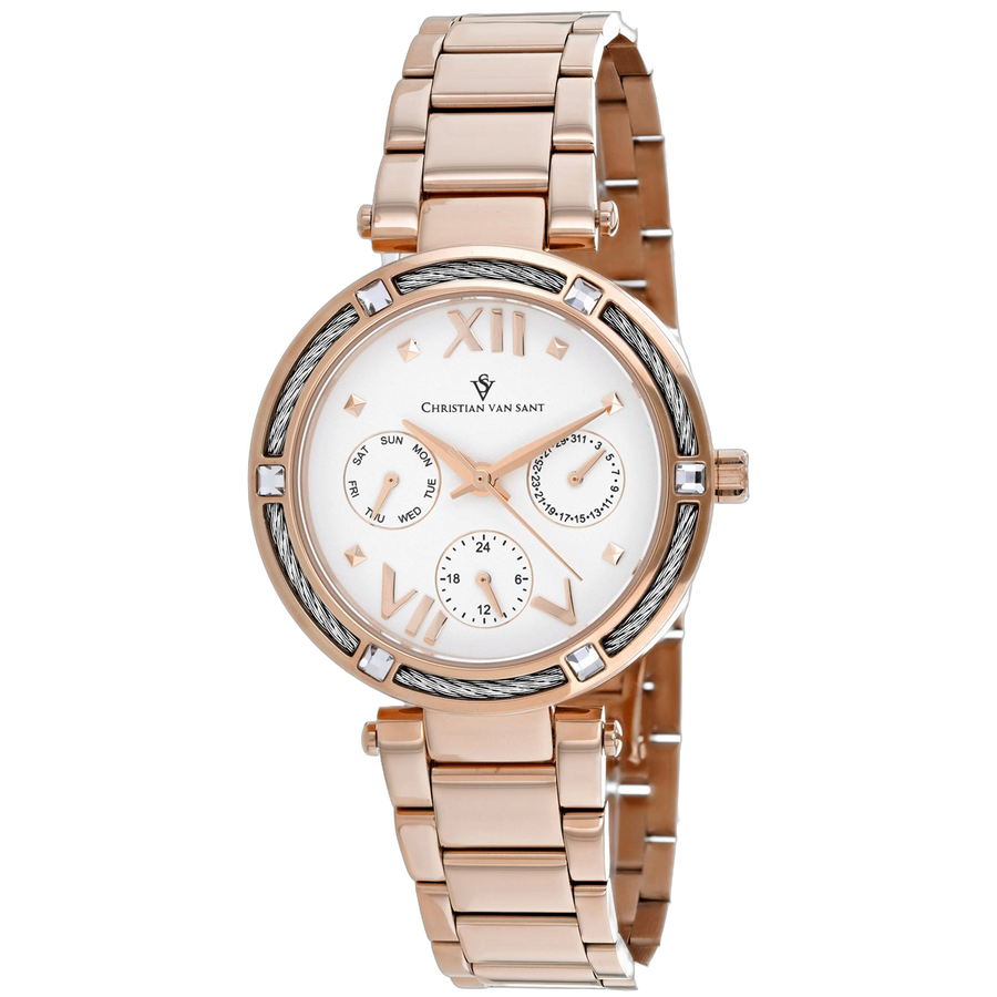 Christian Van Sant Stainless steel case watch in rose gold