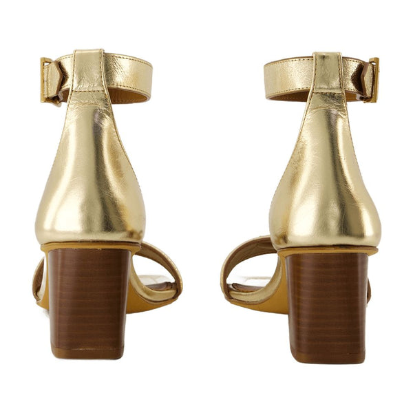 Zadig & Voltaire calfskin sandal in gold