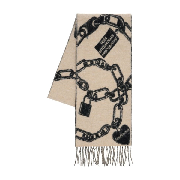 Acne Studios Wool scarf in beige