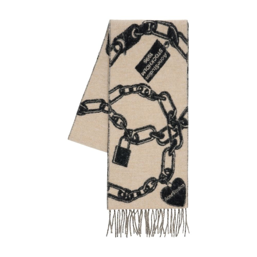 Acne Studios Wool scarf in beige