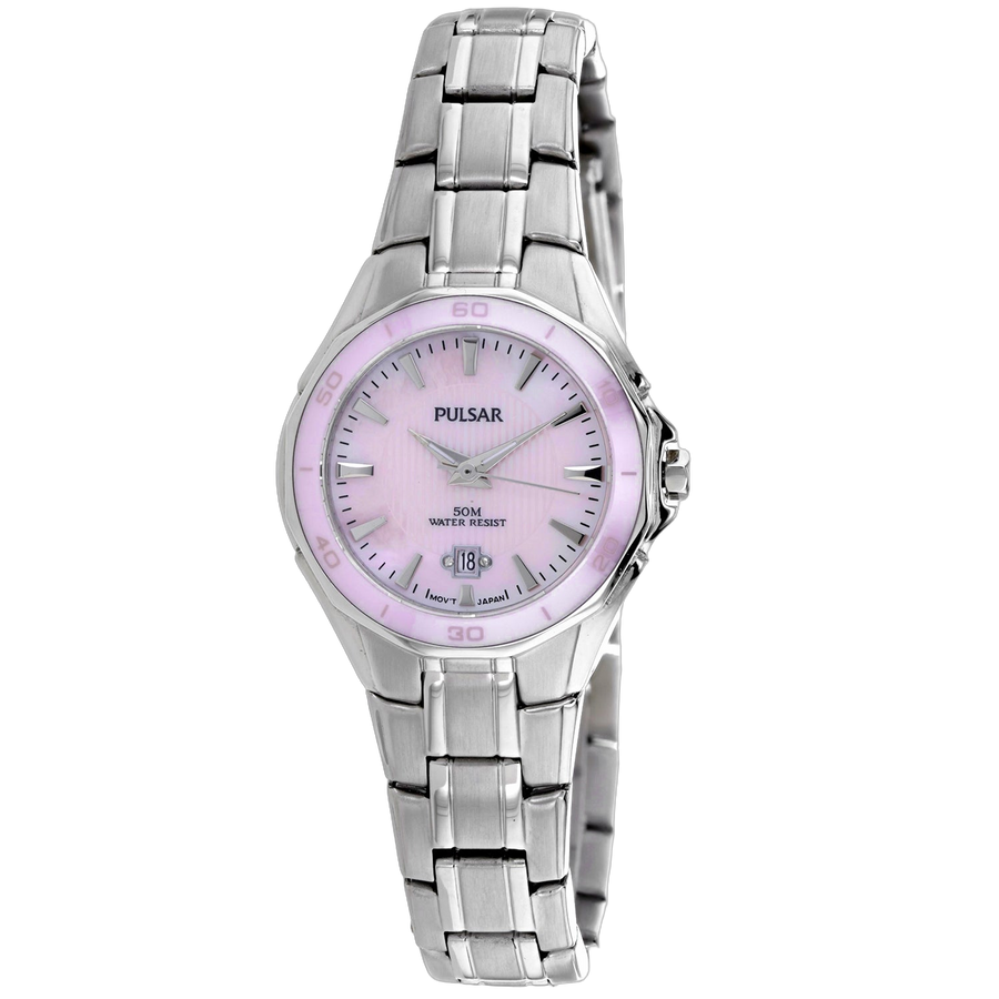 Pulsar Stainless steel case watch in pink