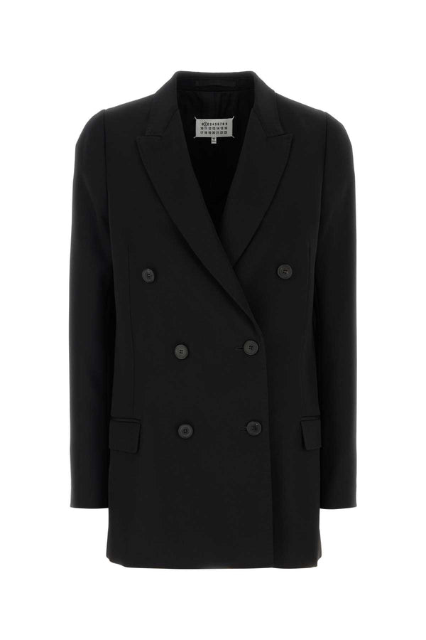 Maison Margiela Exterior: 100% Wool; Lining: 100% Viscose blazer in black