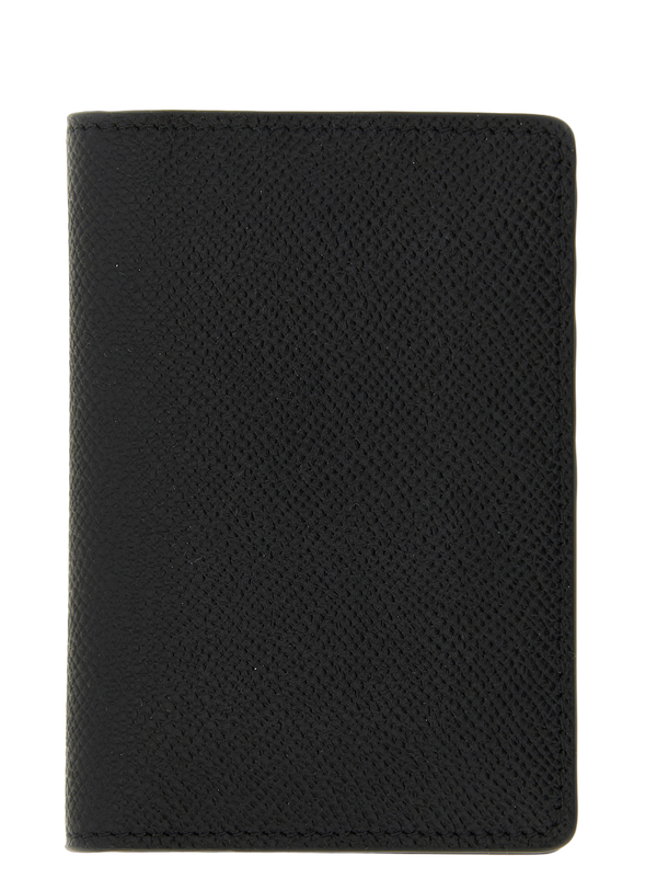 Maison Margiela 100% Calfskin Leather card case in black