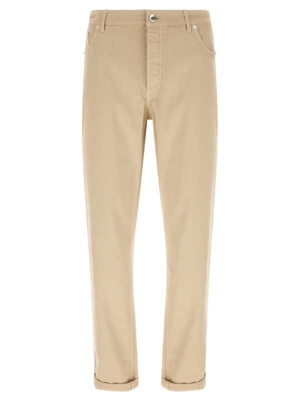 Brunello Cucinelli 99% cotton trousers in beige