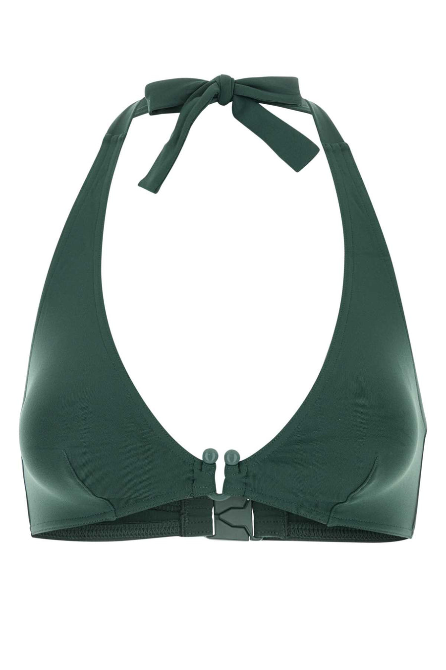 Dark Green Stretch Nylon Noctambule Bikini Top Menthegivree Exterior: Elastane Costumi Da Bagno