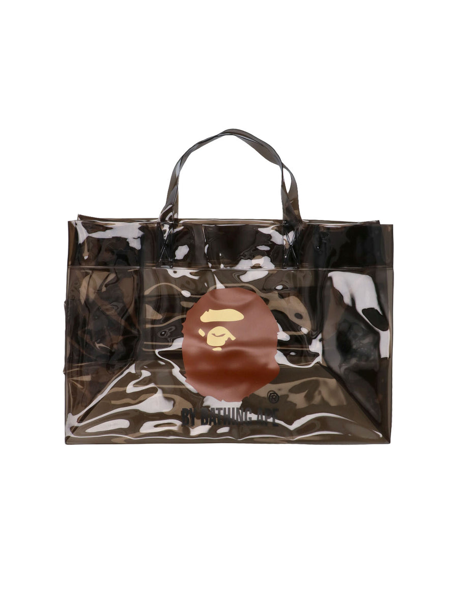 Bape 100% PVC tote bag in black