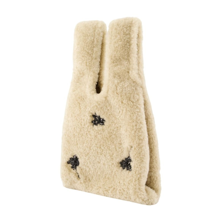 Mini Shopper Bag - Simone Rocha Faux Fur Beige Faux_fur / Totes-shopping-bags