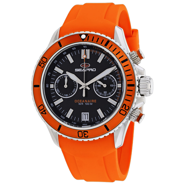 Seapro Stainless steel case watch in black