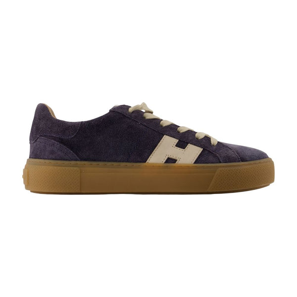 H705 Allacciato H Sneakers - Hogan Leather Blue Calfskin Shoes /