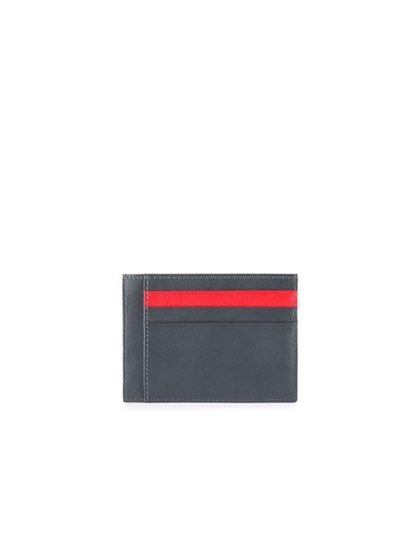 Piquadro 100% Leather card case in gray