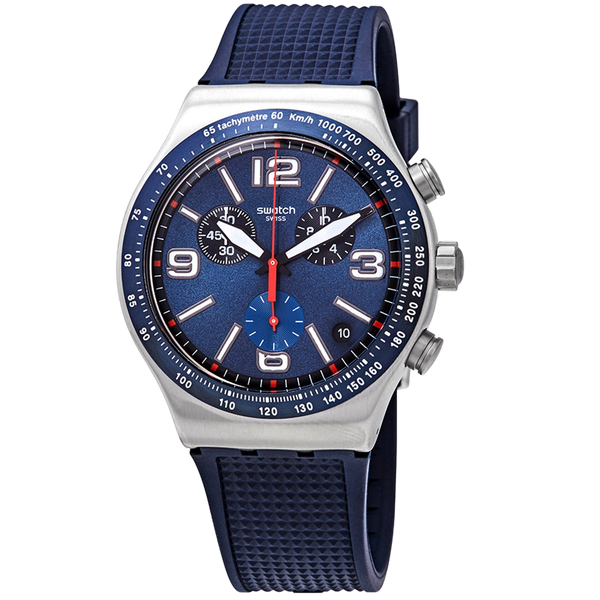 Swatch Stainless steel case watch in blue