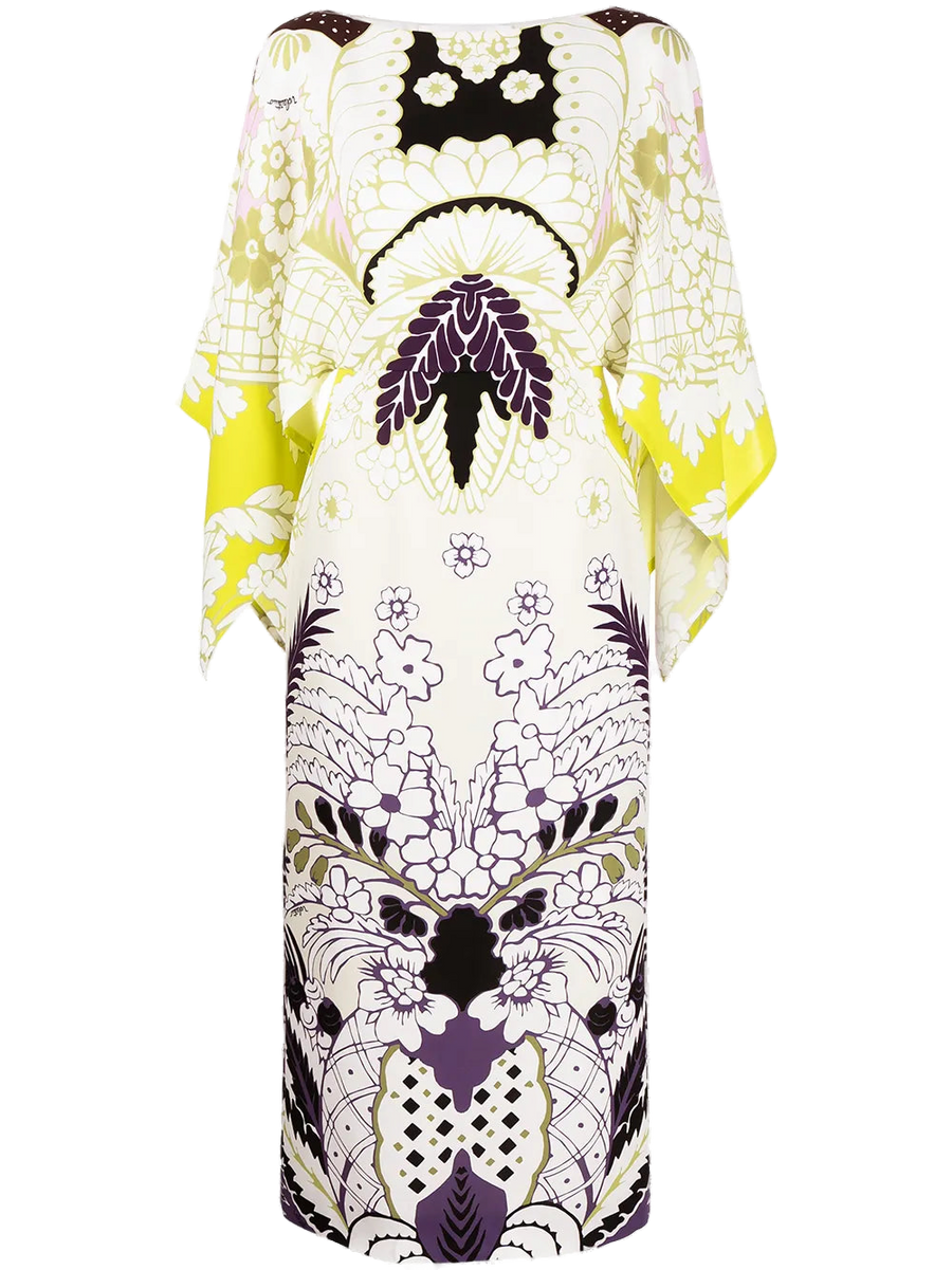 Valentino Silk kaftan in white