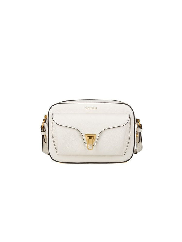 Coccinelle Cowhide shoulder bag in white