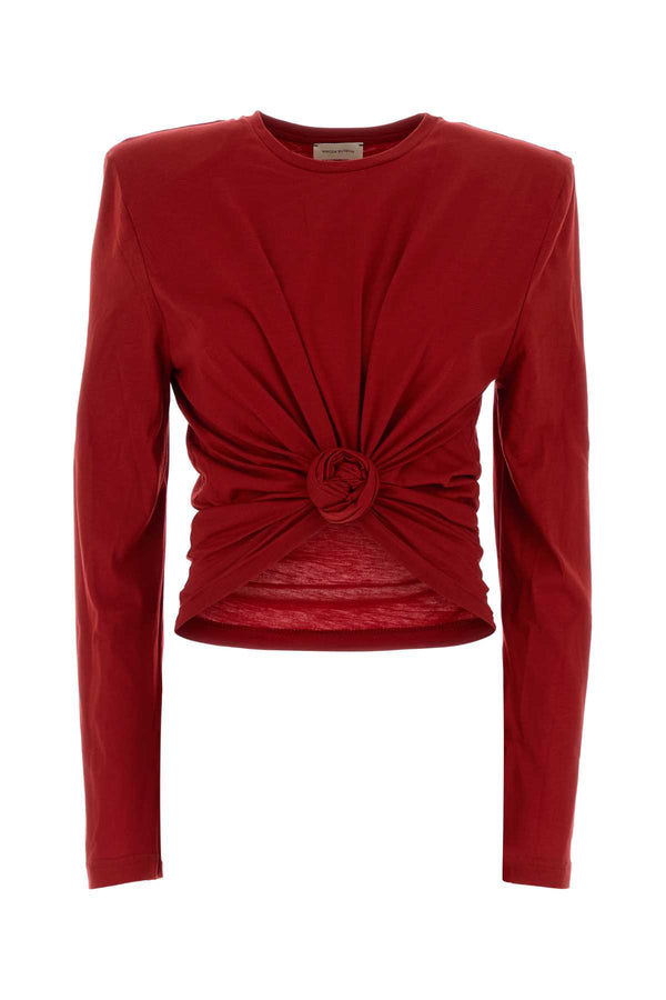 Red Cotton Blend T-Shirt Exterior: Brewed Maglie