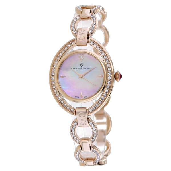 Christian Van Sant Stainless steel case watch in pink