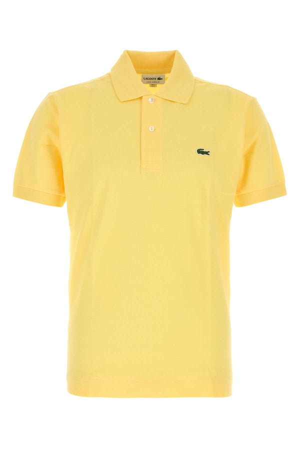 Yellow Piquet Polo Shirt Yelow Exterior: Cotton