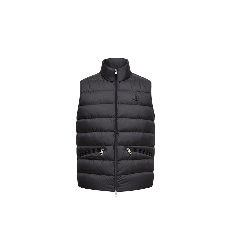 Moncler Nylon with down fill down vest in black