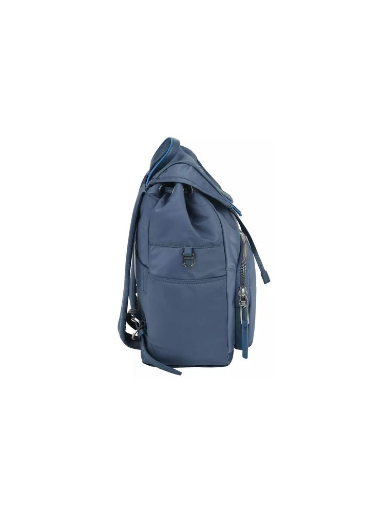 Piquadro 100% Recycled Nylon backpack in blue