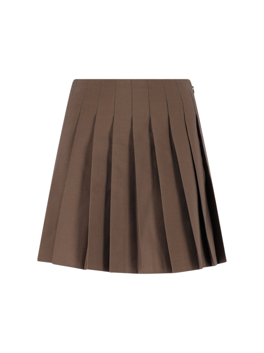 MM6 Maison Margiela 55% Polyester skirt in brown