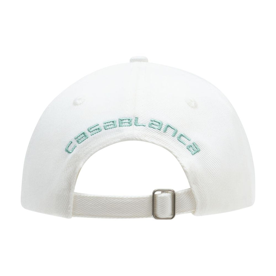 Casablanca A-SP26-HAT-008-01 cotton baseball cap in white