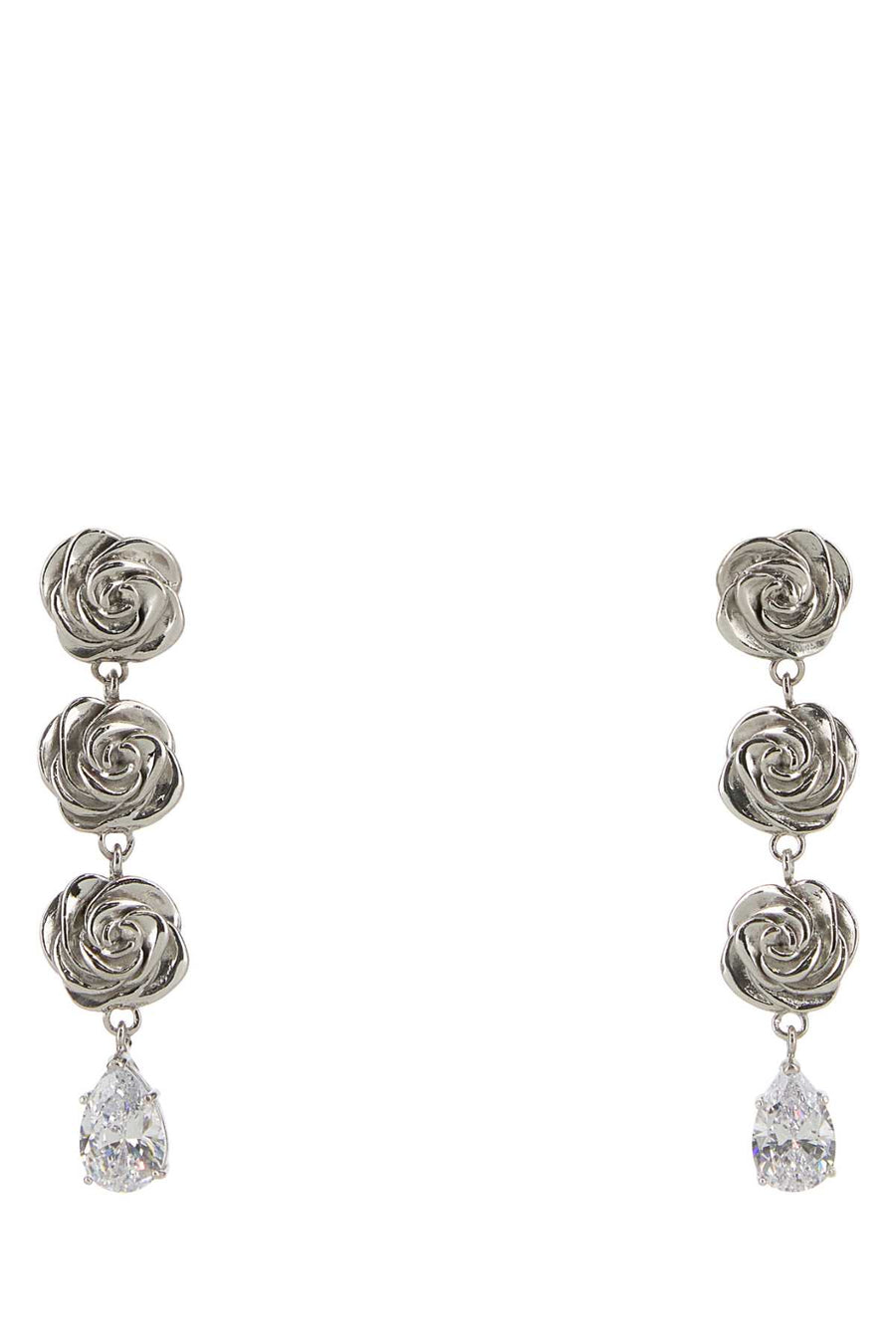 Magda Butrym Rhodium-plated metal with crystal stones earrings in silver