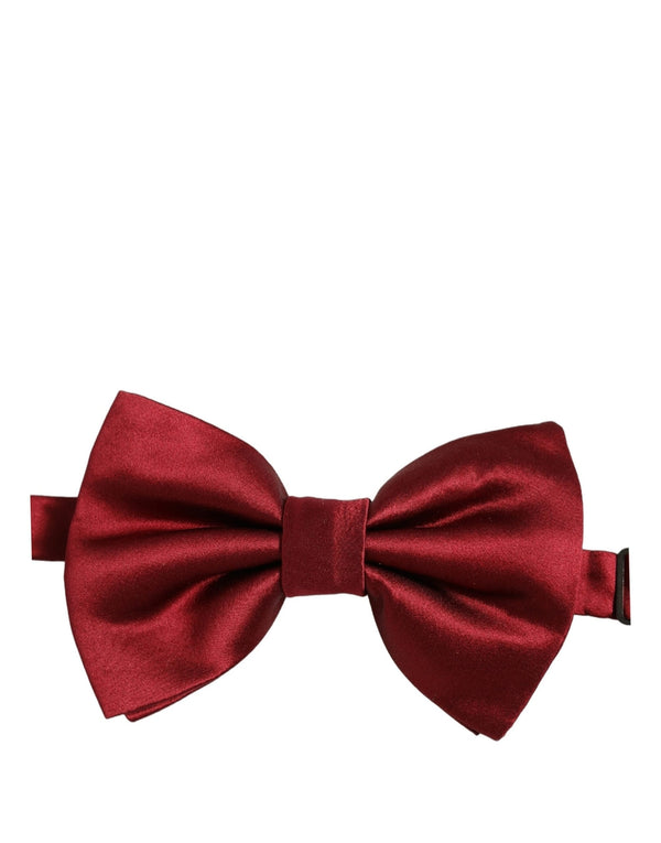 Dolce & Gabbana 100% Silk bow tie in red