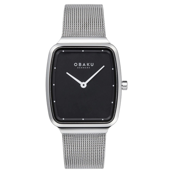Obaku Stainless steel case watch in black