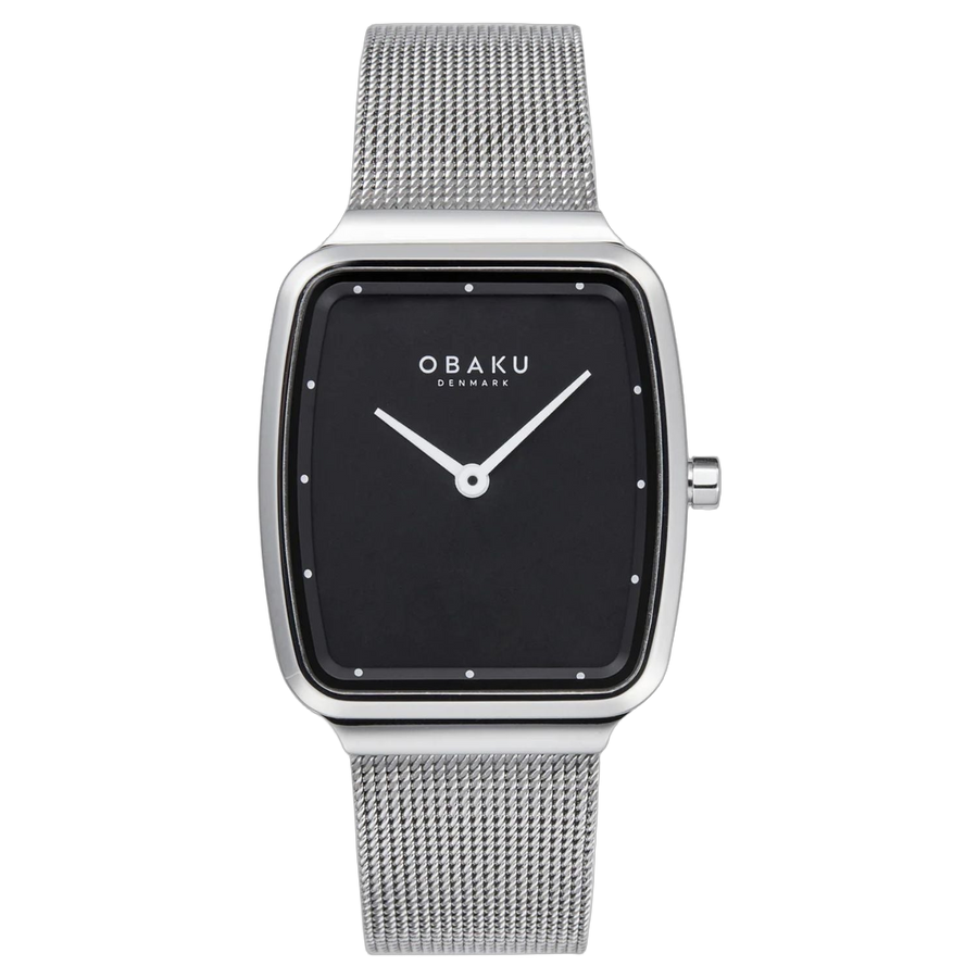 Obaku Stainless steel case watch in black