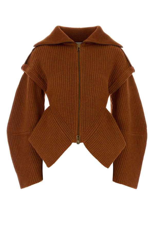 Copper Wool Blend Valiant Cardigan Rust Exterior: Nylon Maglieria
