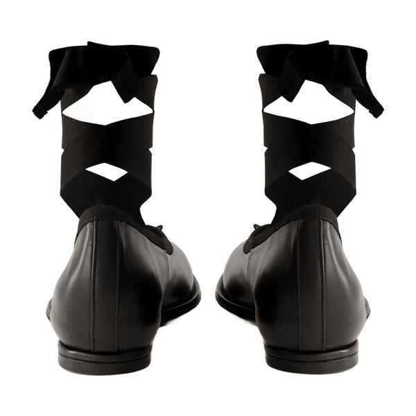 Simone Rocha Calfskin ballerina in black