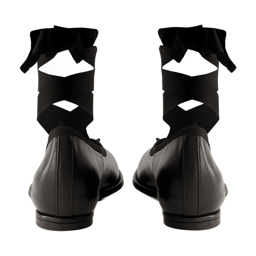 Simone Rocha Calfskin ballerina in black